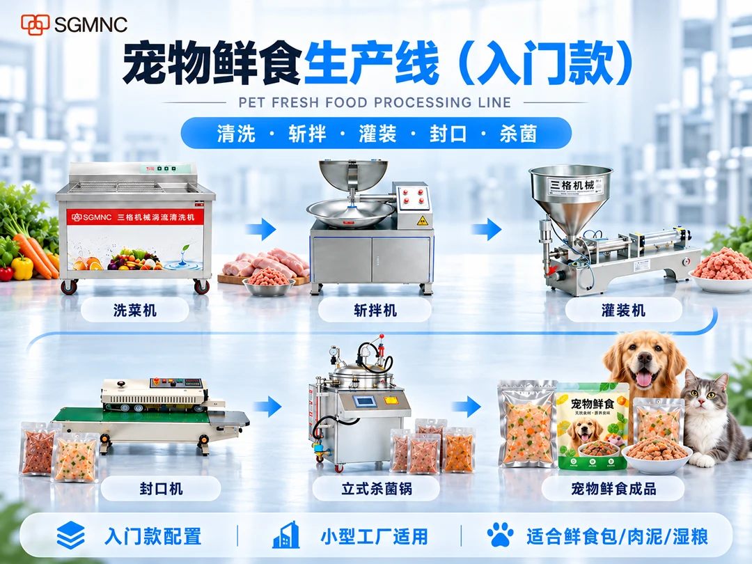 猫粮狗粮生产线_宠物鲜食生产线_宠物湿粮生产线_宠物食品全套生产设备